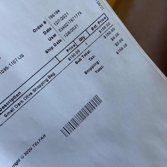 💚 AUTHENTIC Telfar Small Shopping Bag OLIVE 💚 - Picture 2 of 2